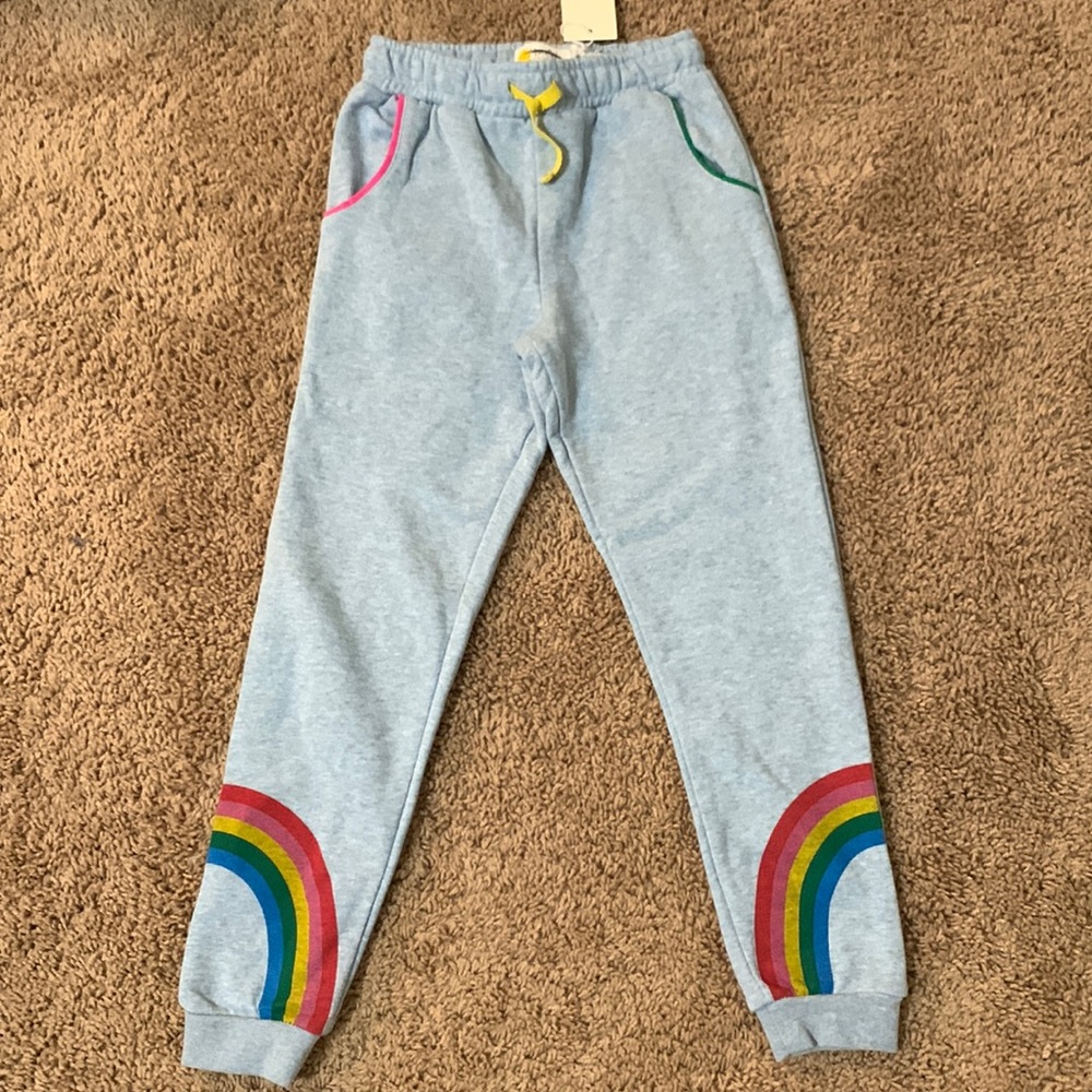 Mini boden size 7 nwt heather blue jogging pants